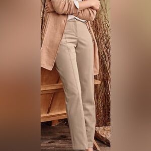 J Jill Essential Cotton Stretch Pants Sesame Color 16T #116